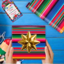 Papel De Regalo Regalo colorido de serape mexicano