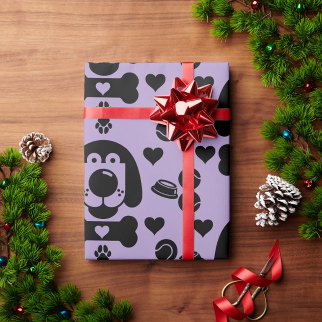 Papel De Regalo Regalo con temas de perro (Regalo de vacaciones)