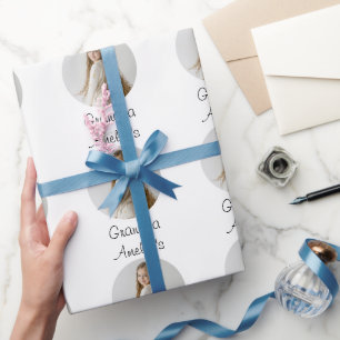 Papel De Regalo Regalo de abuelo personalizado - Cara de nieto -
