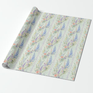 Papel De Regalo Regalo de acuarela floral de flor silvestre a ment