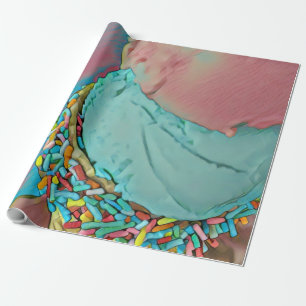 Papel De Regalo Regalo de amante de los helados de chocolate