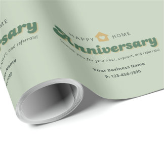 Papel De Regalo Regalo de aniversario de casa de bienes raíces ver