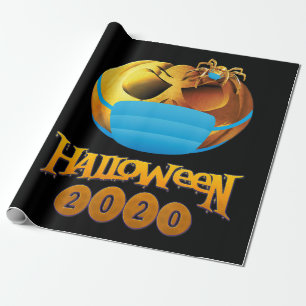 Papel De Regalo Regalo de araña   Calabaza De Halloween Y Máscara 