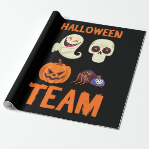 Papel De Regalo Regalo de araña   Halloween Team Pumpkin Ghost Spi