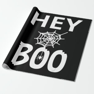 Papel De Regalo Regalo de araña   Hey Boo Halloween Funny Spider W