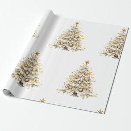 Papel De Regalo Regalo de árbol blanco navideño para Navidades per