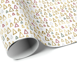 Papel De Regalo Regalo de árboles diminutos de Navidad modernos do