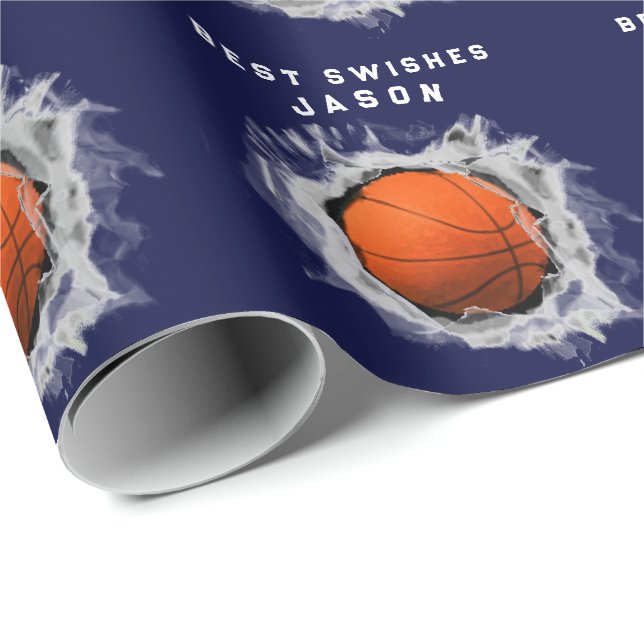 Papel De Regalo Regalo de baloncesto (Esquina del rollo)