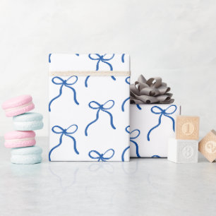 Papel De Regalo Regalo de bebé niño con cinta de agua azul