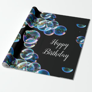 Papel De Regalo Regalo de burbuja de jabón de cumpleaños feliz