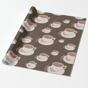 Papel De Regalo Regalo de chocolate caliente de Saucer Cup retro