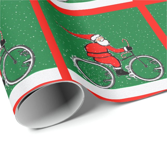Papel De Regalo Regalo de ciclistas Navidades ciclistas (Esquina del rollo)