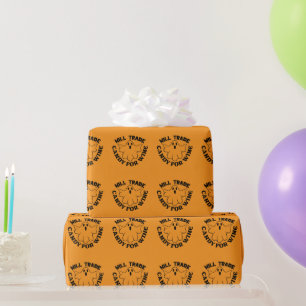 Papel De Regalo Regalo de citas de boo fantasma de moda de Hallowe