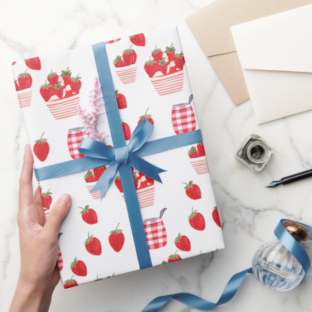 Papel De Regalo Regalo de cocina de verano con fresas (Regalar)