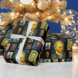 Papel De Regalo Regalo de Collage de Selfies de Vincent van Gogh
