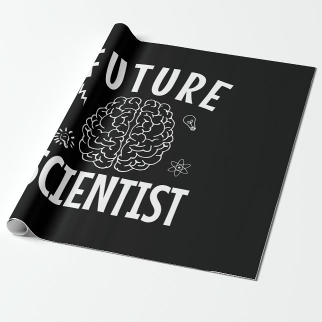 Papel De Regalo Regalo de cumpleaños | Científico futuro (Desenrollado)