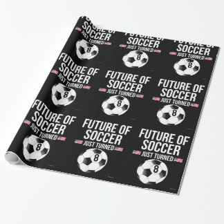 Papel De Regalo Regalo de cumpleaños de 8 años para chicos de fútb