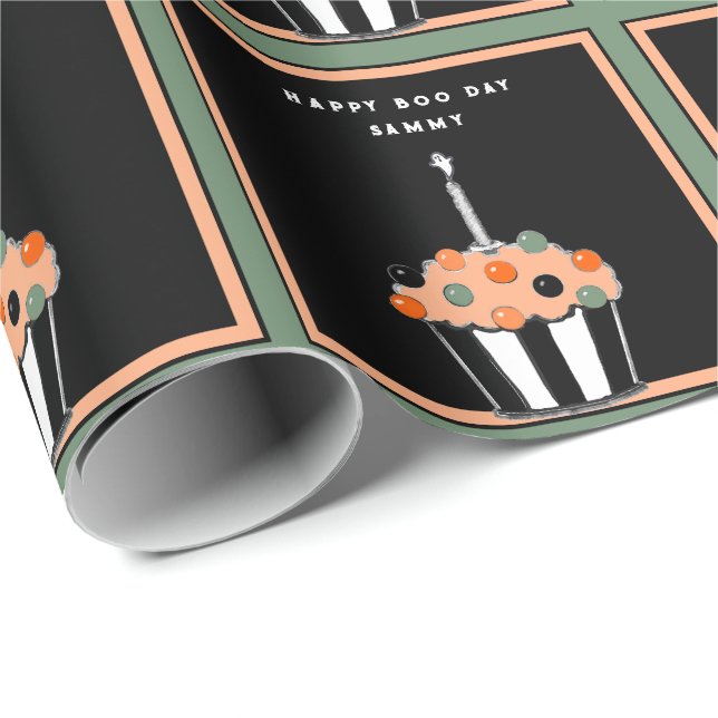 Papel De Regalo Regalo de cumpleaños de Cute Halloween (Esquina del rollo)