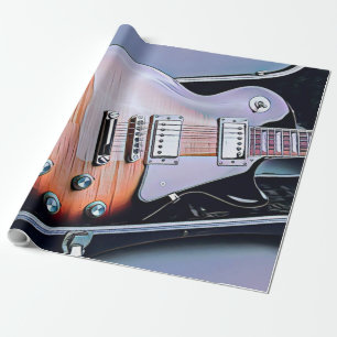 Papel De Regalo Regalo de cumpleaños de guitarrista vintage