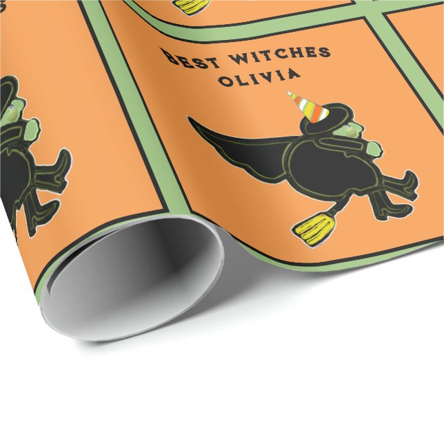 Papel De Regalo Regalo de cumpleaños de Halloween lindo (Esquina del rollo)