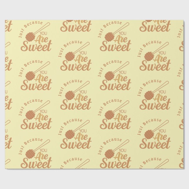 Papel De Regalo Regalo de cumpleaños de miel para los huéspedes du (Superficie plana)