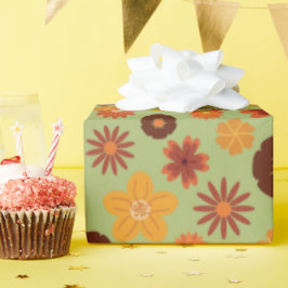 Papel De Regalo Regalo de cumpleaños de otoño sin problemas con fl