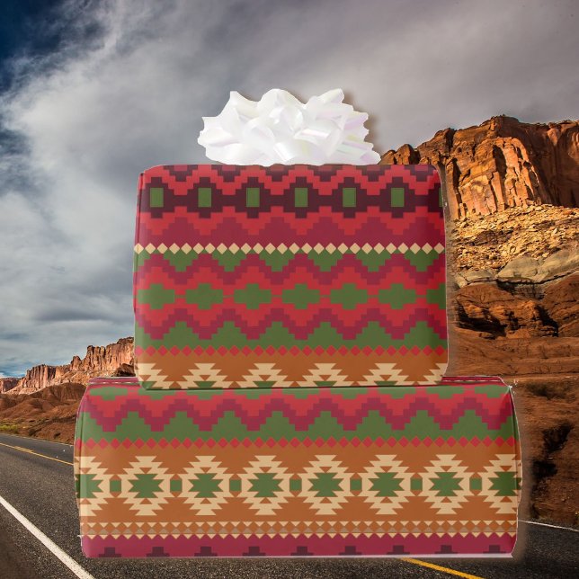 Papel De Regalo Regalo de cumpleaños del patrón del suroeste del d (Subido por el creador)
