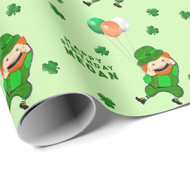 Papel De Regalo Regalo de cumpleaños irlandés (Esquina del rollo)