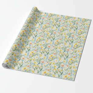 Papel De Regalo Regalo de cumpleaños   Las Flores Son Tranquilas D