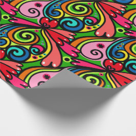 Papel De Regalo Regalo de cumpleaños para cualquier ocasión Doodle