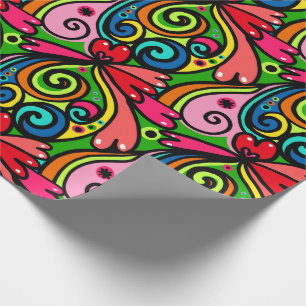 Papel De Regalo Regalo de cumpleaños para cualquier ocasión Doodle