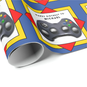 Papel De Regalo Regalo de cumpleaños para jugador de videojuegos