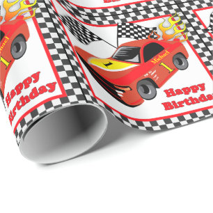 Papel De Regalo Regalo de cumpleaños personalizado de coche de raz