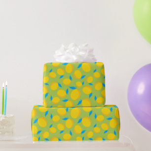 Papel De Regalo Regalo de cumpleaños verde sin foco de verano fres