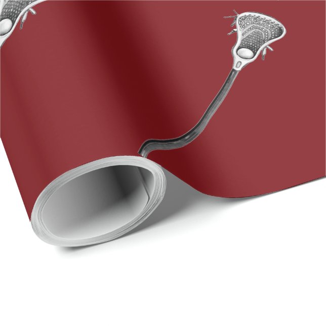 Papel De Regalo Regalo de deportes de lacrosse (Esquina del rollo)
