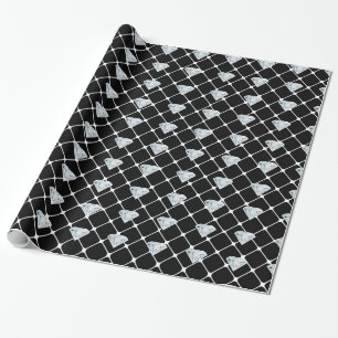 Papel De Regalo Regalo de diseñador con patrón de diamantes Bling