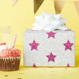 Papel De Regalo Regalo de diseño sencillo en color rosa purpurina