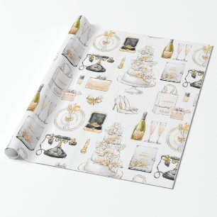 Papel De Regalo Regalo de ducha nupcial para boda de magnolia