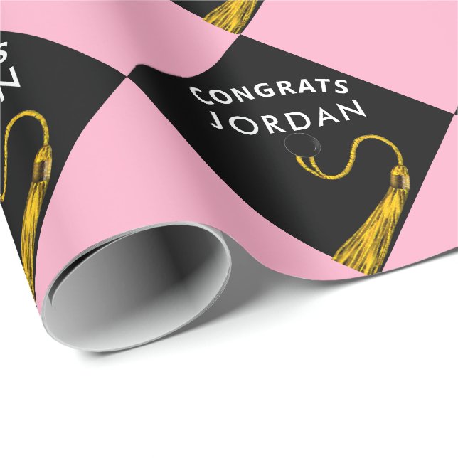 Papel De Regalo Regalo de felicitaciones por graduación personaliz (Esquina del rollo)