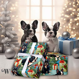 Papel De Regalo Regalo de feriado de Frenchi Santa Paws