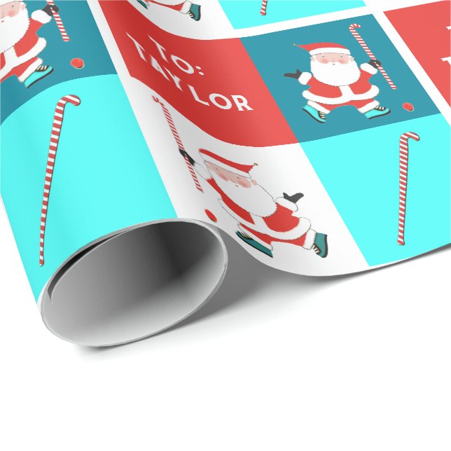Papel De Regalo Regalo de feriado de hockey sobre hierba creativo (Esquina del rollo)