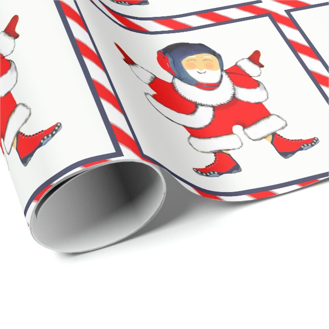 Papel De Regalo Regalo de feriado de lucha libre (Esquina del rollo)