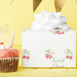 Papel De Regalo Regalo de Frutas Florales Días Dulces