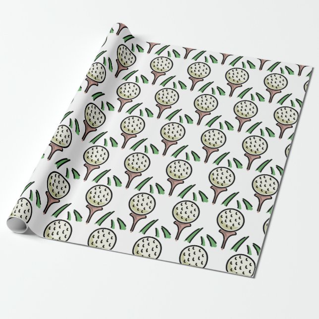 Papel De Regalo Regalo de golfista - Bolas de golf sobredimensiona (Desenrollado)