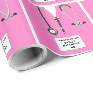 Papel De Regalo Regalo de graduación de la Escuela de Medicina méd