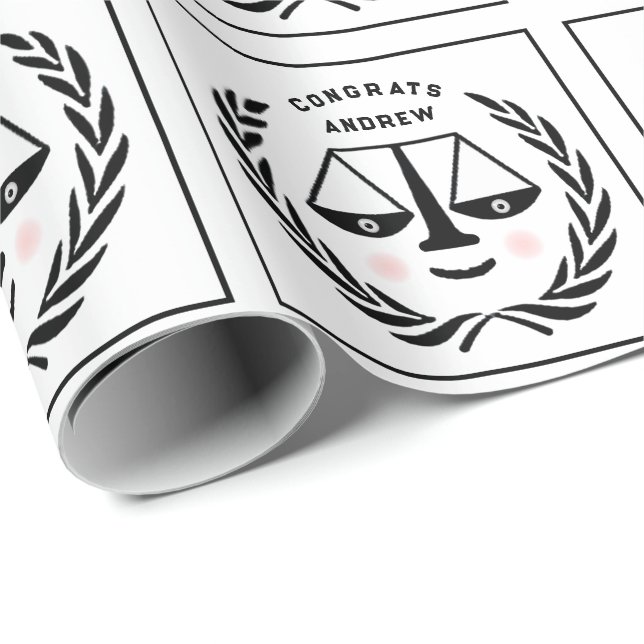 Papel De Regalo Regalo de graduación de la Facultad de Derecho (Esquina del rollo)