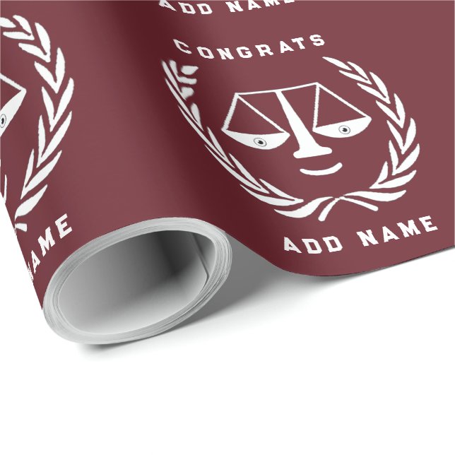 Papel De Regalo Regalo de graduación de la Facultad de Derecho Per (Esquina del rollo)