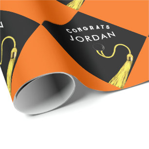 Papel De Regalo Regalo de graduación naranja