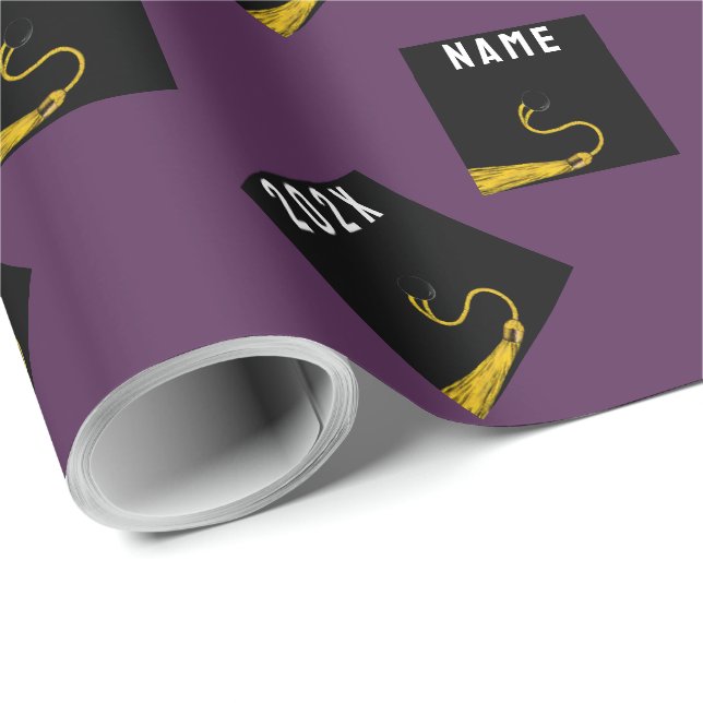 Papel De Regalo Regalo de graduación personalizado (Esquina del rollo)