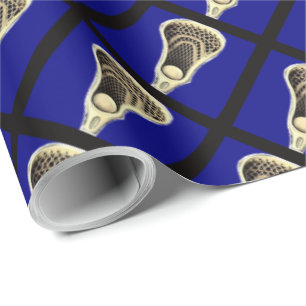Papel De Regalo Regalo de Lacrosse Azul
